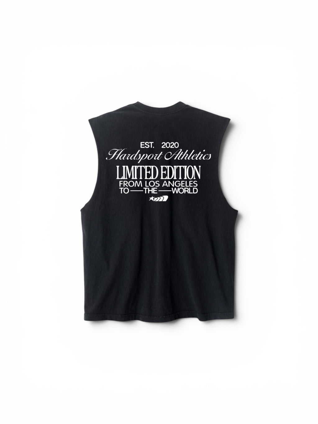 LA to the World Hardsport Cut-Off Tee // Black