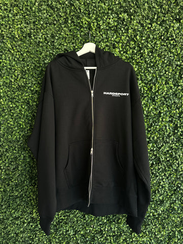 HardSport Athlete Heavyweight Double Zip Hoodie // Black