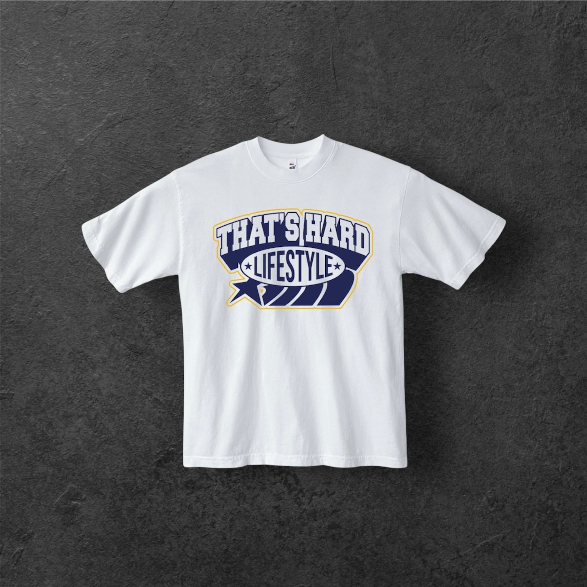 That’s Hard Collegiate Lifestyle Tee // White