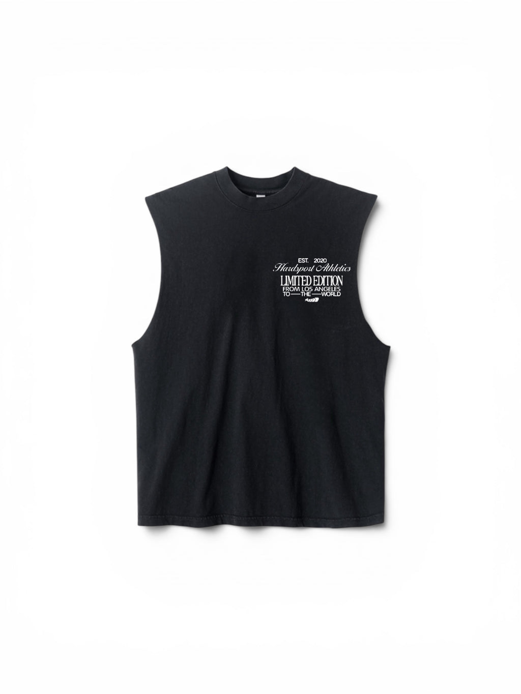 LA to the World Hardsport Cut-Off Tee // Black