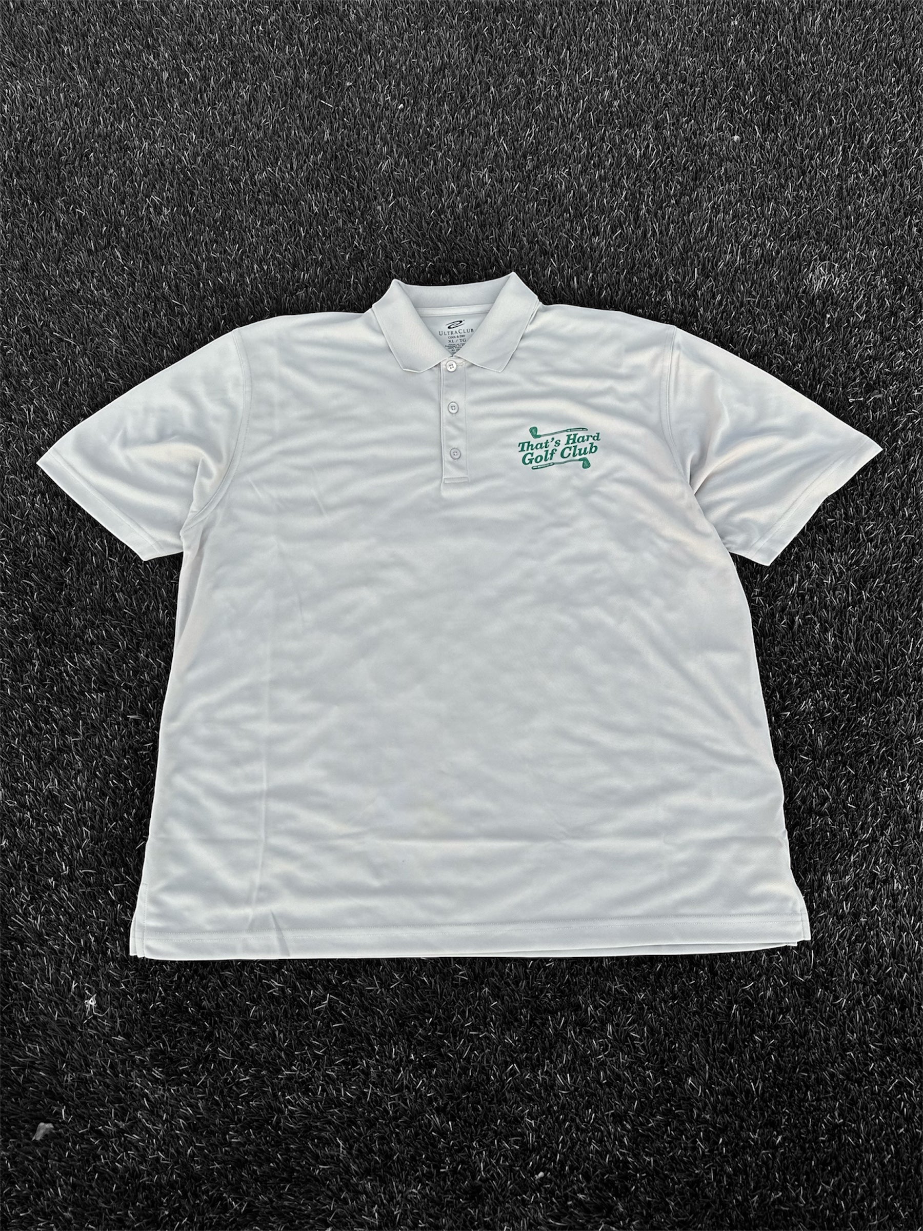 That’s Hard Golf Club Performance Polo // Cream