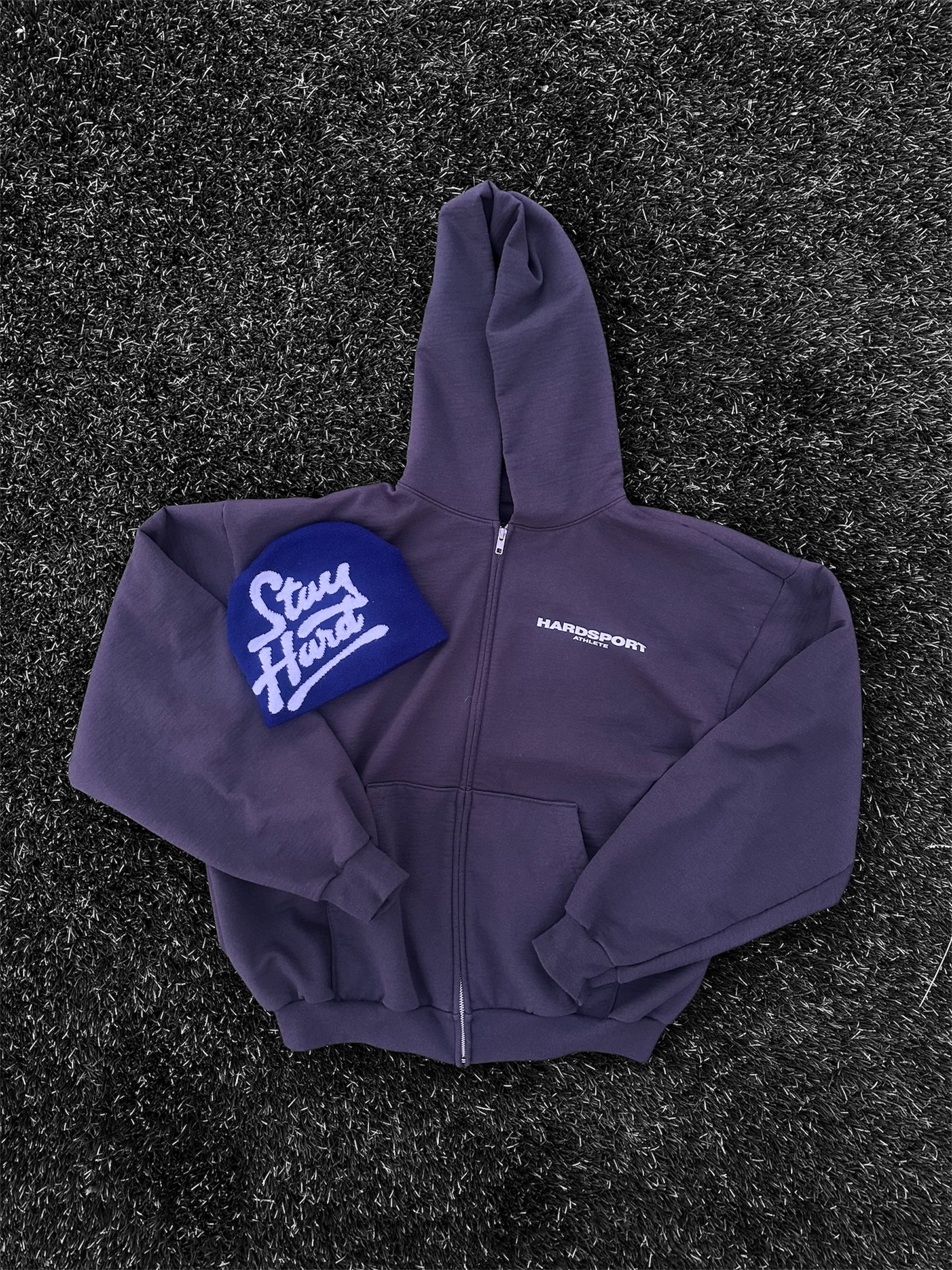HardSport Navy Zip-Hoodie
