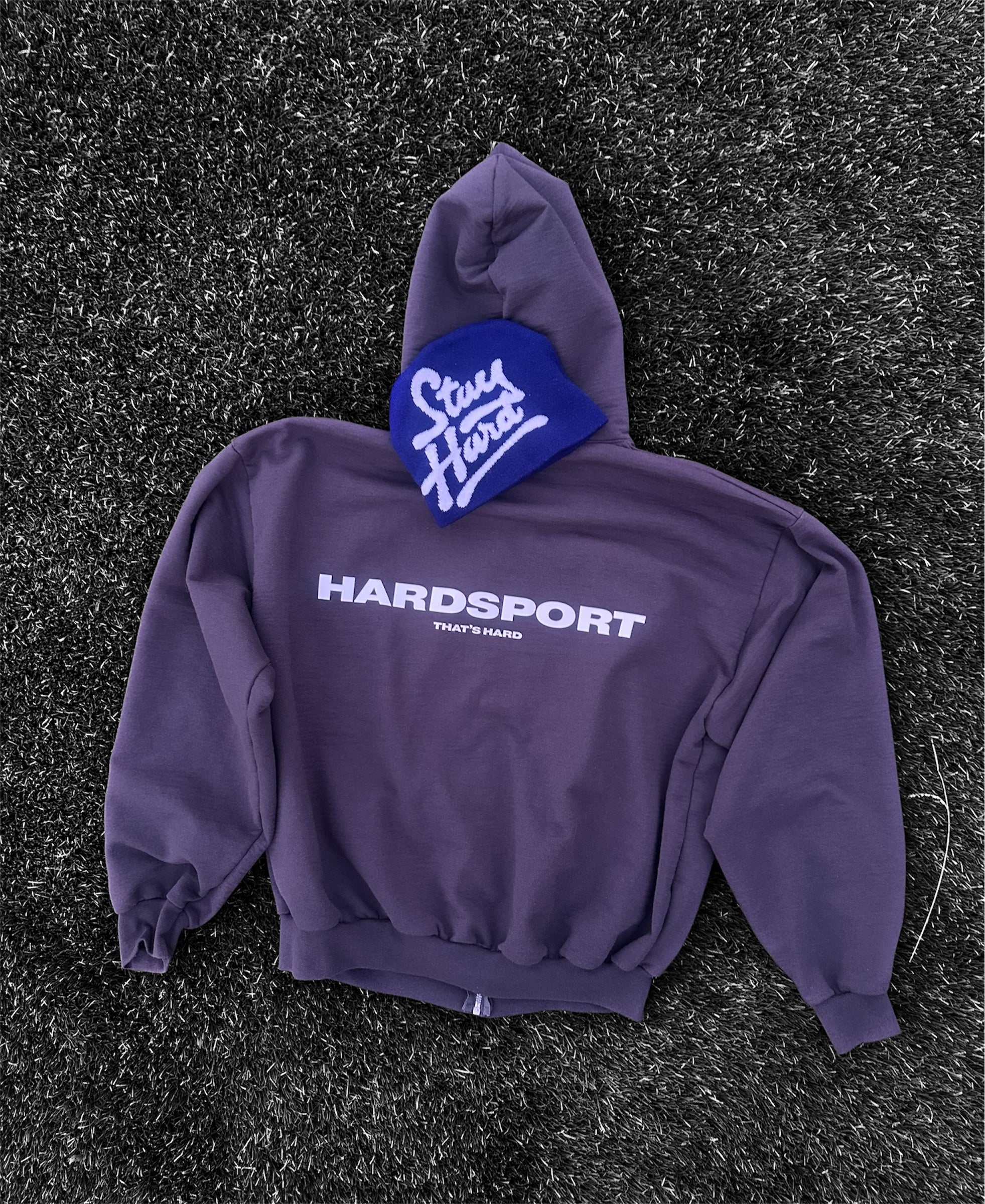 HardSport Navy Zip-Hoodie